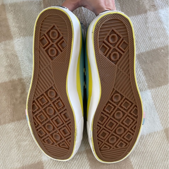 SIZE 6 Pro Keds Blue and Yellow Colorful High-Top Sneakers NWOT - Picture 9 of 10